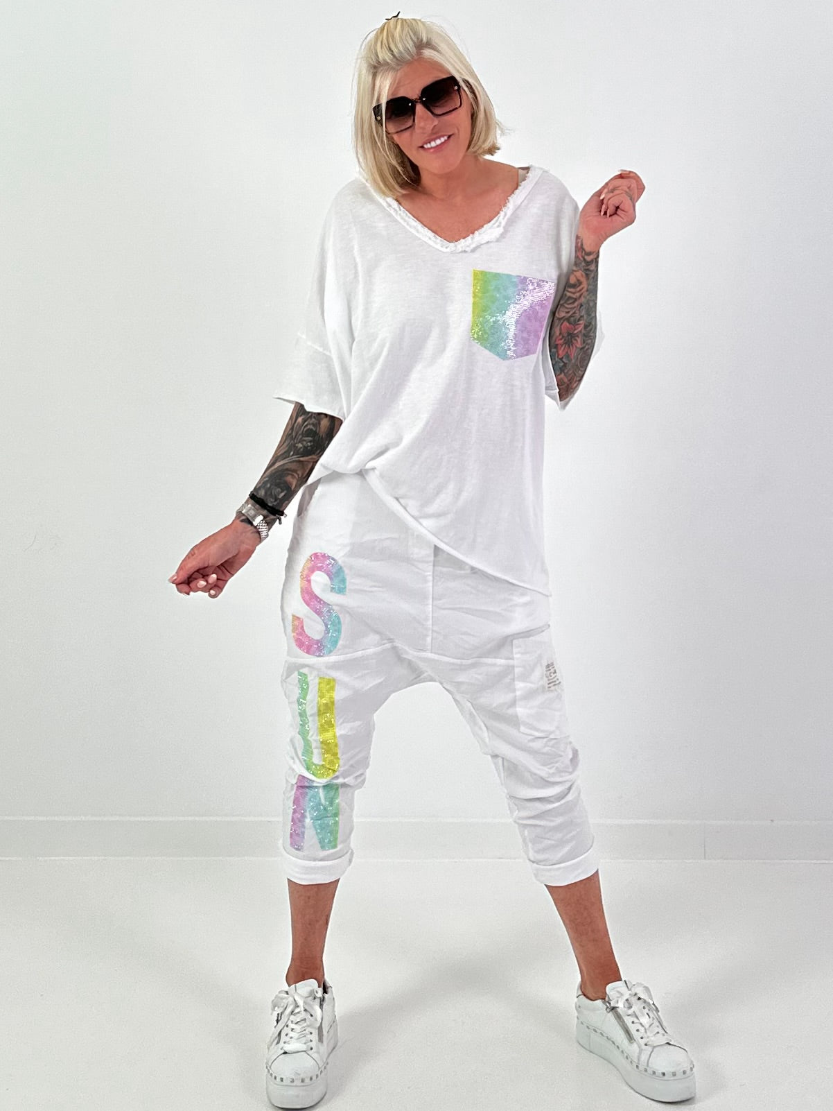 Baggy Hose Sun - weiss