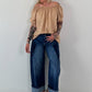 Carmen Tunika mit halben Arm  - camel