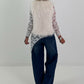 Stylish faux fur vest - white
