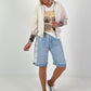 Lichtgewicht blouson met strikdetail - beige