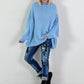 Oversized sweater model "Snuggle Arctic" - ice blue