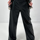 Leather-look trousers, model "Smooth Faux" - black