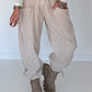 Cordhose mit Gürtel - beige ( lieferbar ab ca. 18.09.26))