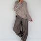 Kuschliger Pullover mit Fransen-Details - taupe