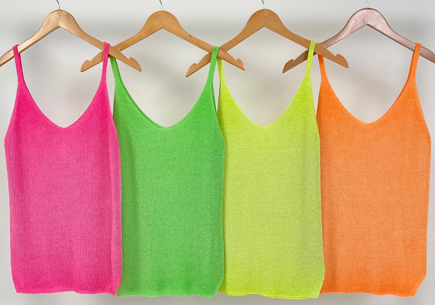 Edles Neon Stricktop mit Lurex - 4 Farben