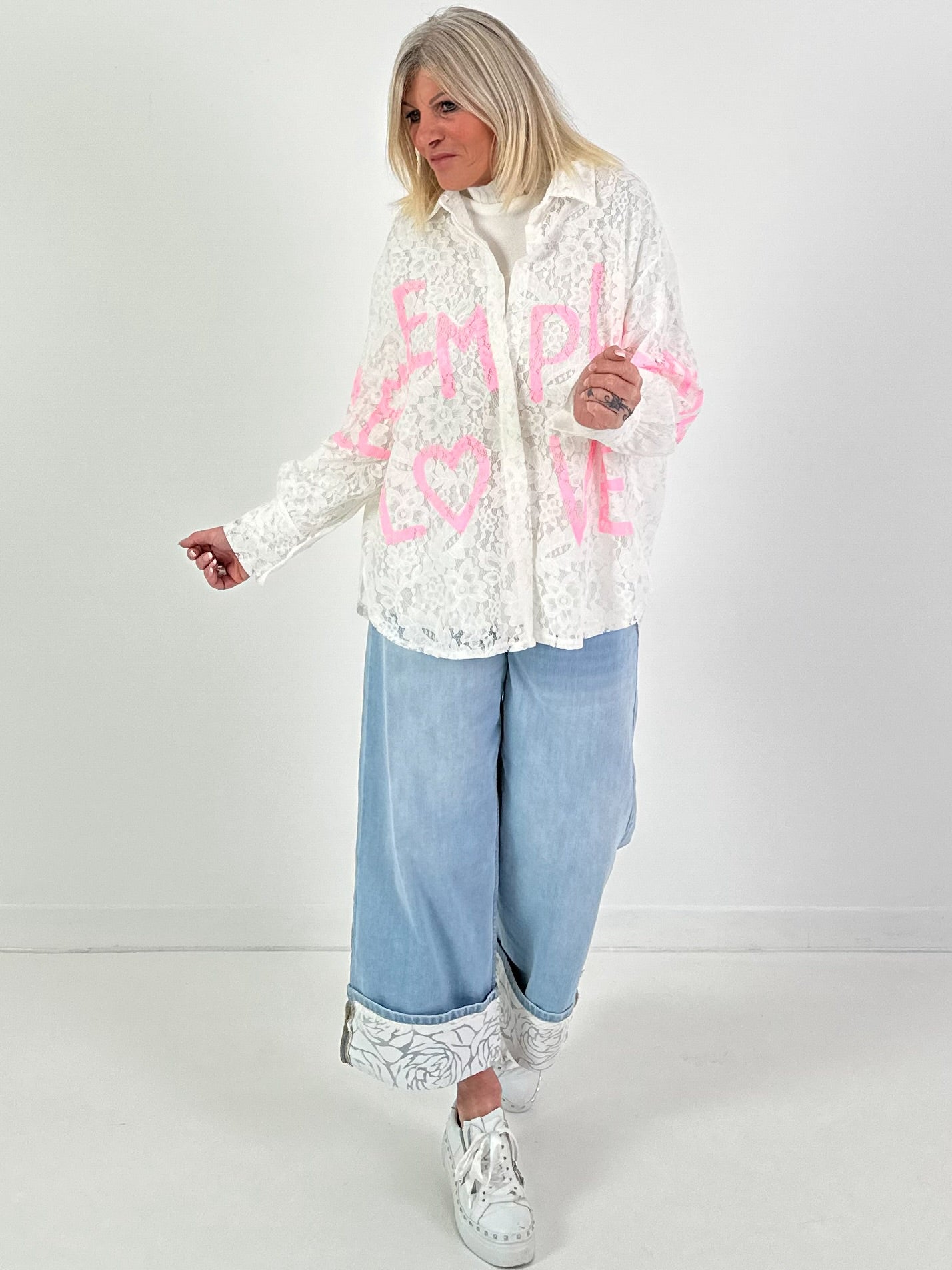 Culotte Jeans Modell "Rose Cuff Denim" - denim