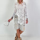 Crochet tunic with pattern - white