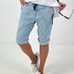 Short baggy jeans with eyelet details - light blue (available from 05/15/26)