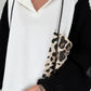 Oversized Grobstrick-Hoodie mit Sweat-Einsatz  - weiss-schwarz