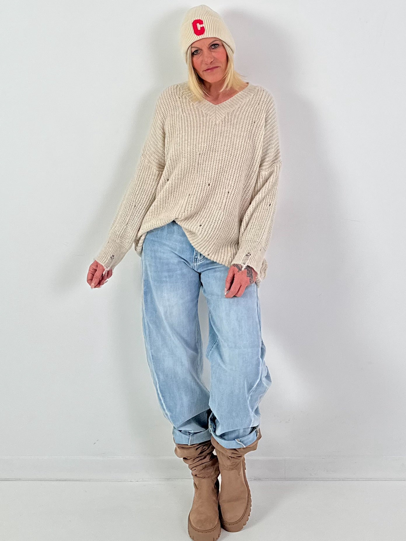 Jeans model "Twin Seam" - blue denim