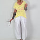 T-shirt with statement print - yellow