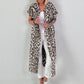 Leopard print shirt dress - beige