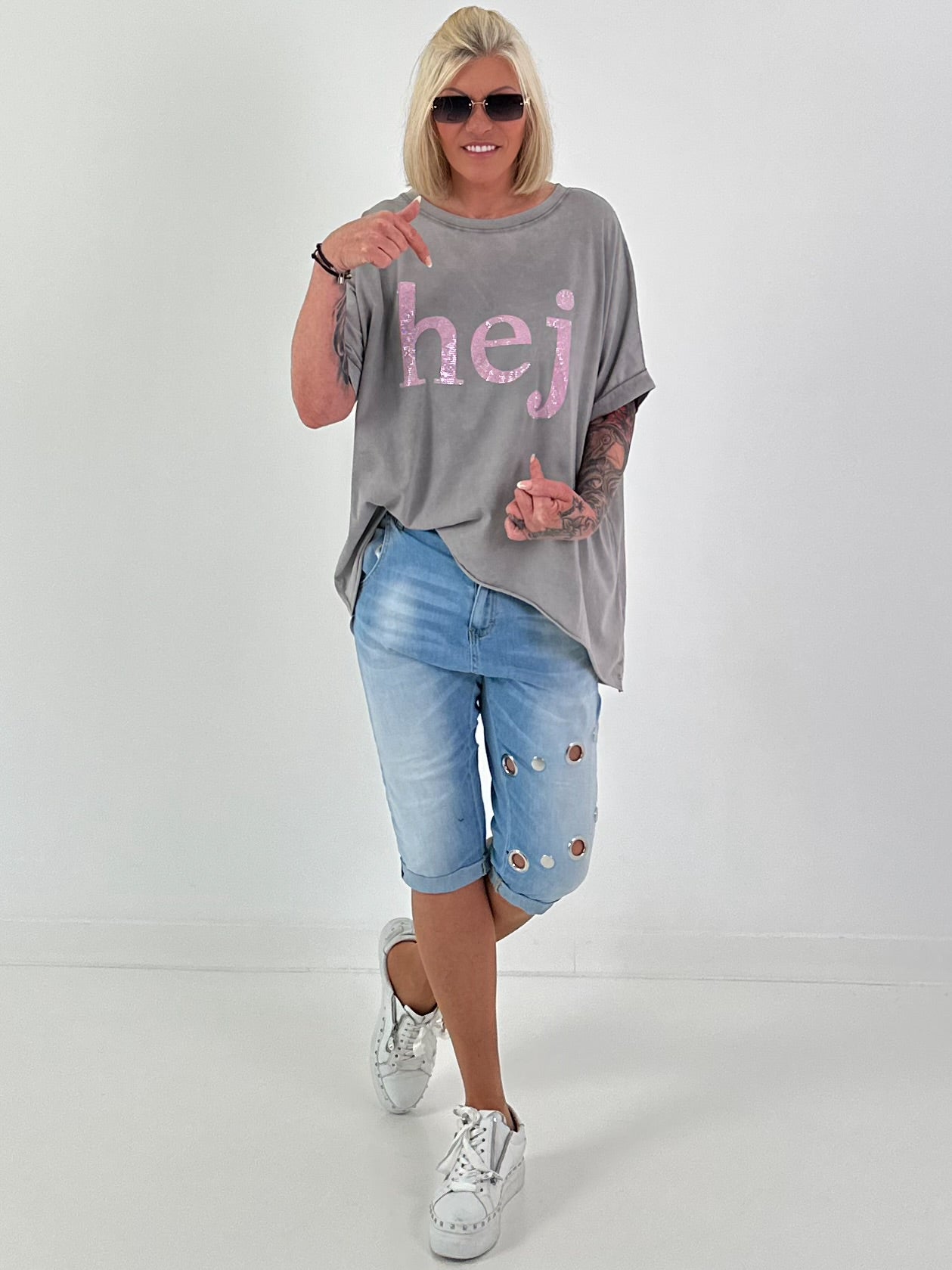 T-Shirt Hej - grey