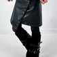 Leather-look skirt, model "Fearless Faux" - black