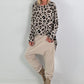 Shirt mit Leo-Print - beige