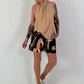 Neckholder Top -camel