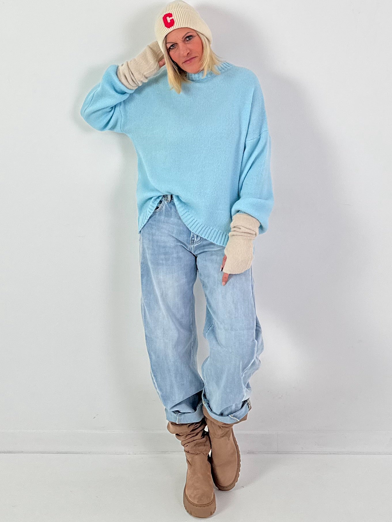 Jeans model "Twin Seam" - blue denim