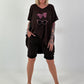 Oversized Shirt Skull - schoko