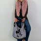 Stylische fake Fell Weste - rosa