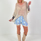 Crochet Shorts - light blue-multicolor