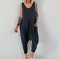 Jumpsuit mit Nieten - anthrazit