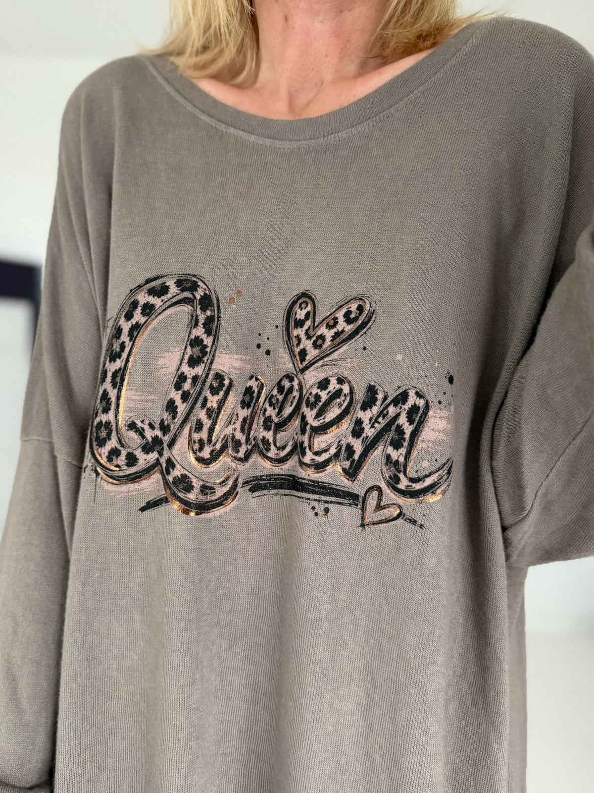 Oversized Shirt Queen - taupe