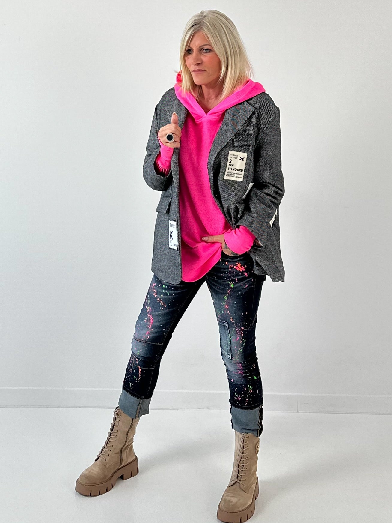 Blazer "Modell "Retro Reframe" - anthrazit