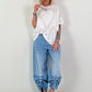 T-shirt with heart appliqués - white