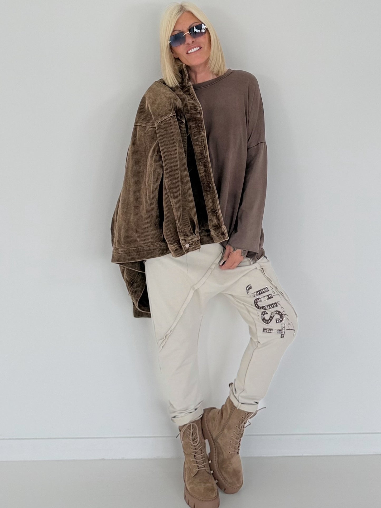 Oversized Kordjacke - schoko