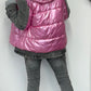 denim jacket with quilted vest - candy