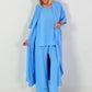 Lightweight Long Coat - light blue