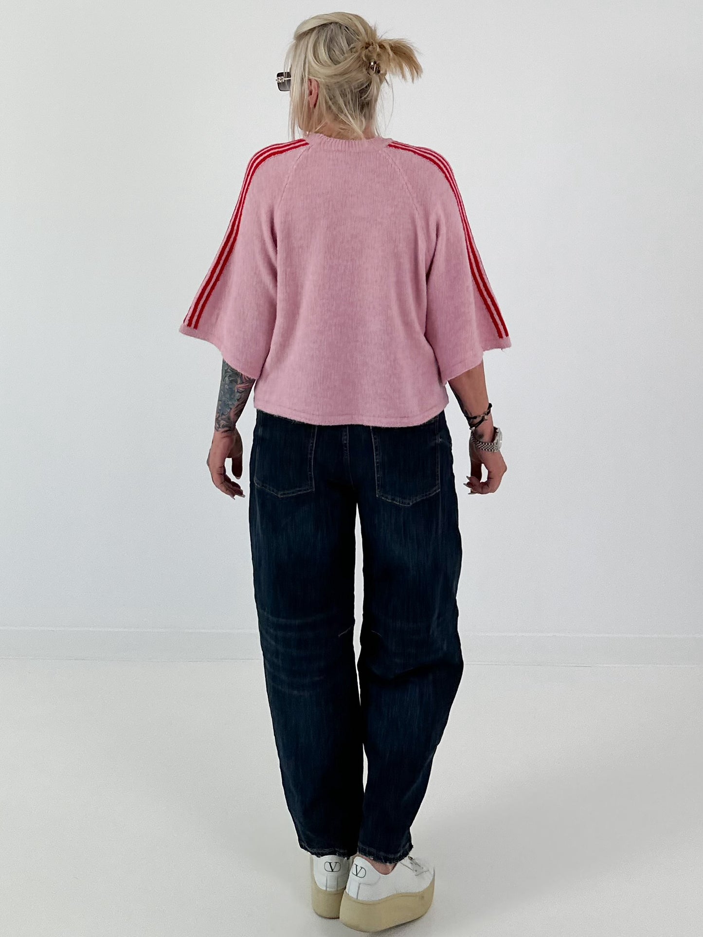 Pullover mit halbem Arm - rosa