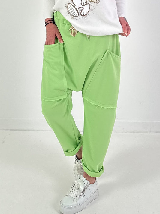 Baggy Hose Modell "Big Pocket" - pistazie