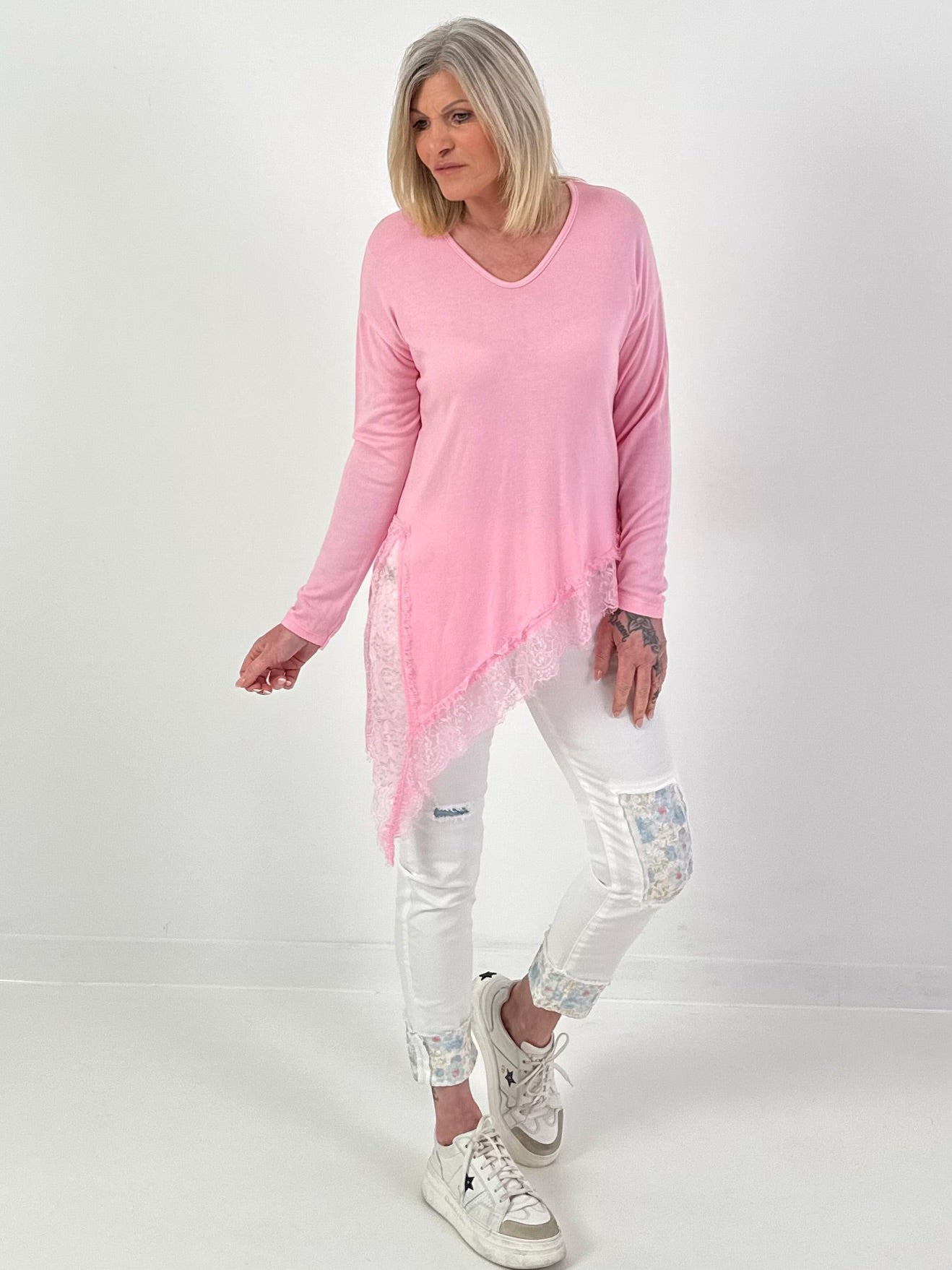 Feinstrick Pullover - rosa