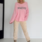 Weicher Pullover Whatever - rosa