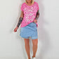 T-Shirt Leo Don't Overthink - neon pink