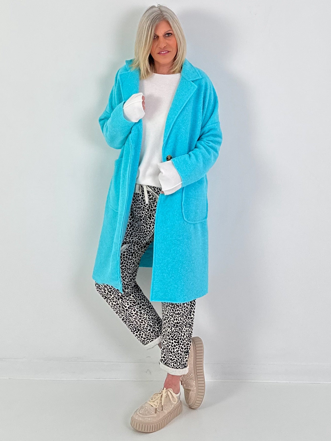 Pullover mit Rundhals - weiss