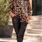 Bluse im Allover Leo-Look mit Strass-Leopard - beige-mokka-mehrfarbig
