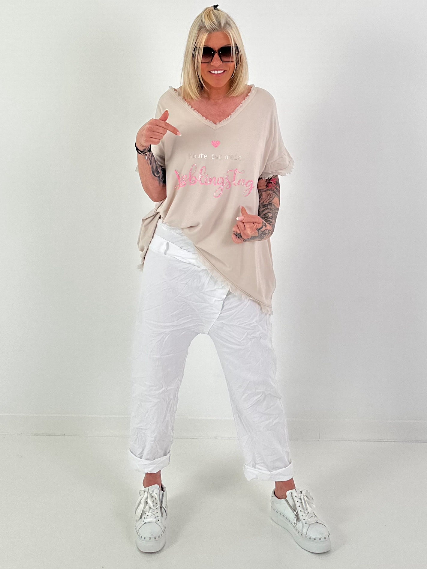 T-Shirt Lieblingstag - beige