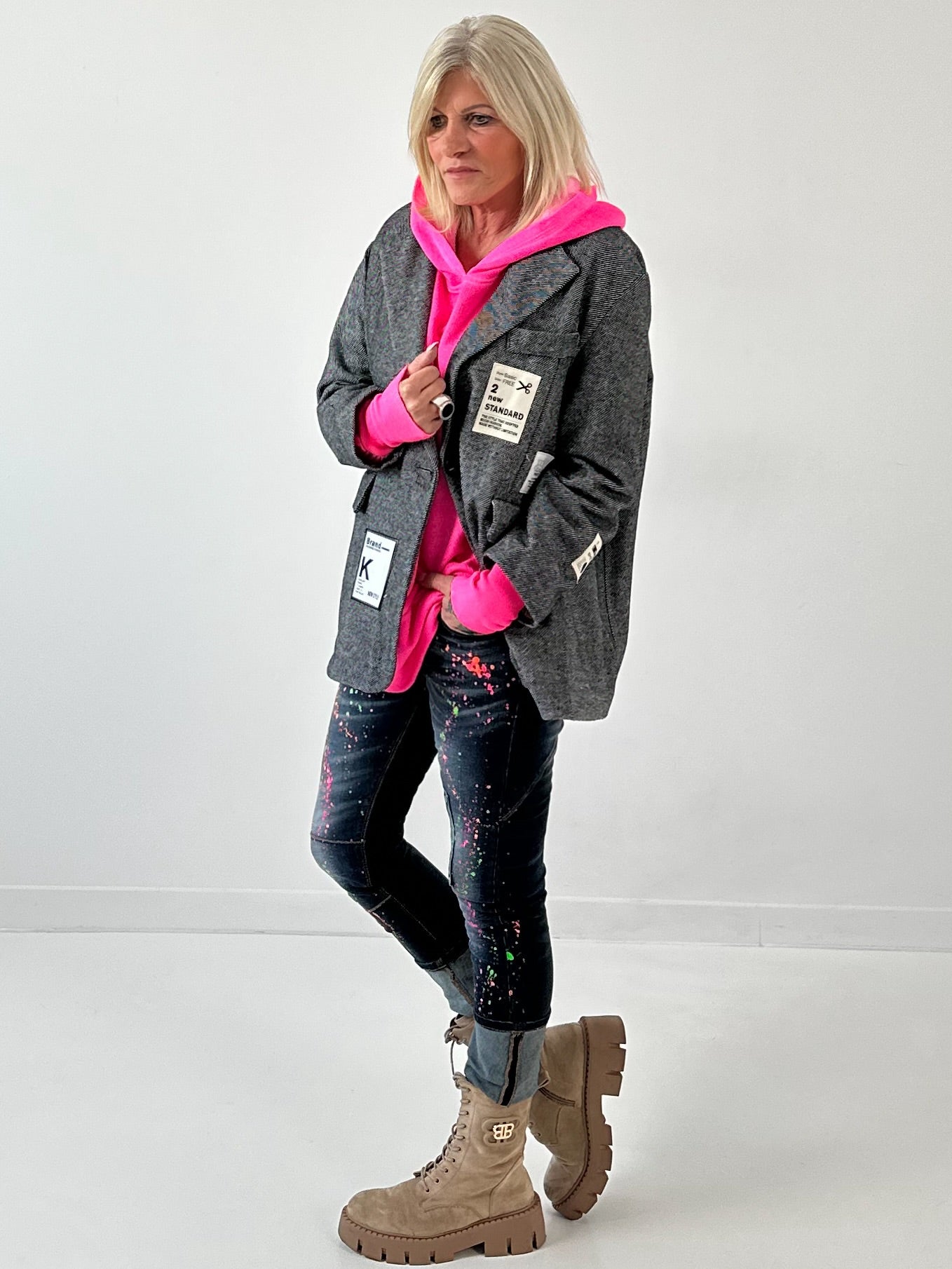 Blazer "Modell "Retro Reframe" - anthrazit