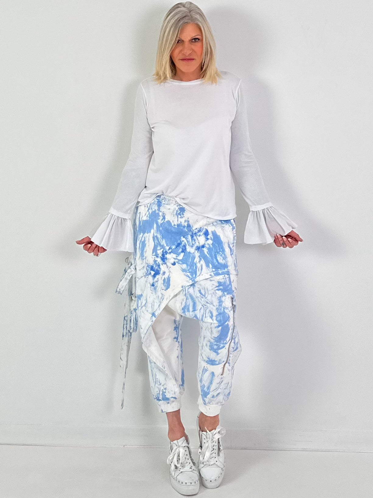 Shirt mit Volantärmeln - 5 Farben