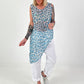 Leo asymmetrical mesh top - light blue