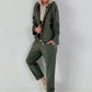 Hose mit goldenen Nieten-Details - oliv