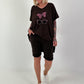 Oversized Shirt Skull - schoko