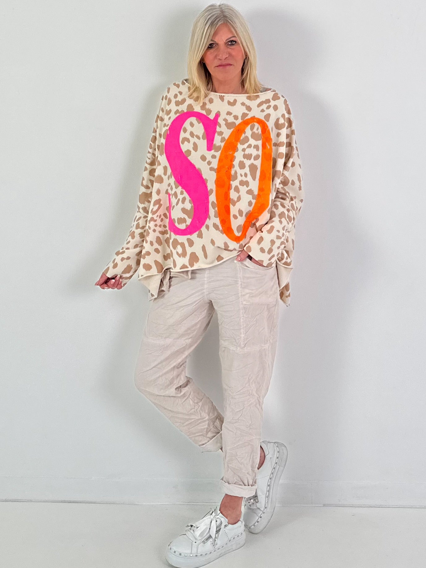 Hose Modell "Sleek Comfort" - beige