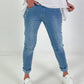 Jeans with heart buttons - blue
