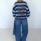 Sweater mit Blockstreifen More Amor - hellblau-marine