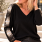 Pullover mit Strass-Applikationen - schwarz