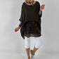 Tunika im Layer-Look - schoko