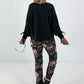 Shirt mit Raff-Details - anthrazit